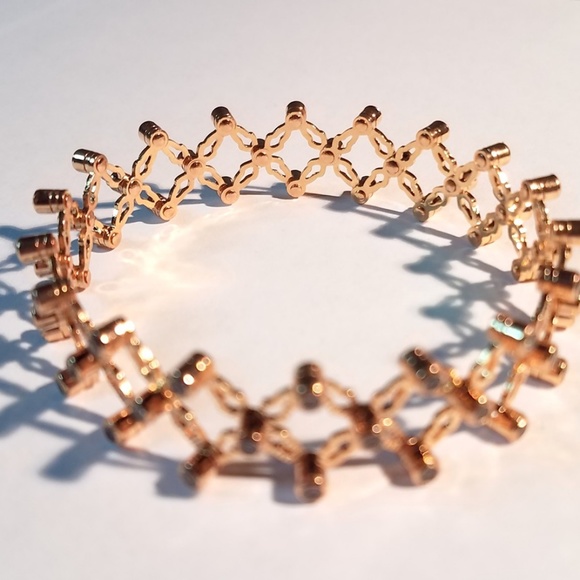 Puzzle Ring 2 Bracelet Transform Yellow Gold Cryst - Picture 5 of 8